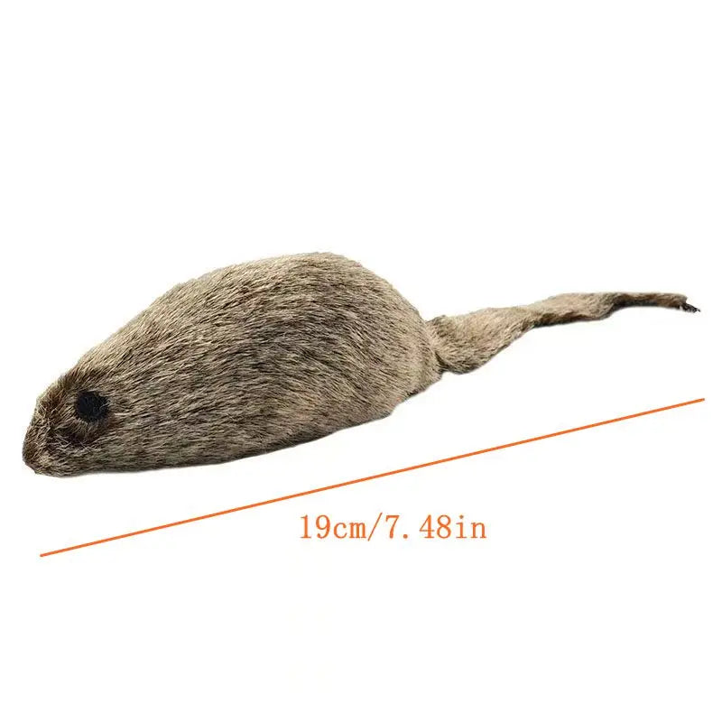 Funny Plush Cat Toy Simulation Mouse Automatic Chirping Interactive Mice Cat Toy Bite Resistance Relieve Boredom Kitten Supplies