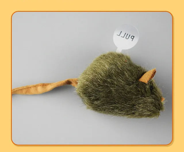 Funny Plush Cat Toy Simulation Mouse Automatic Chirping Interactive Mice Cat Toy Bite Resistance Relieve Boredom Kitten Supplies