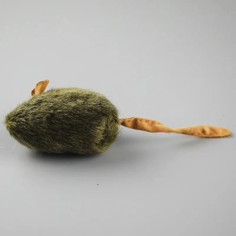 Funny Plush Cat Toy Simulation Mouse Automatic Chirping Interactive Mice Cat Toy Bite Resistance Relieve Boredom Kitten Supplies