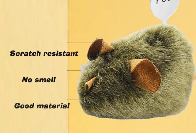 Funny Plush Cat Toy Simulation Mouse Automatic Chirping Interactive Mice Cat Toy Bite Resistance Relieve Boredom Kitten Supplies
