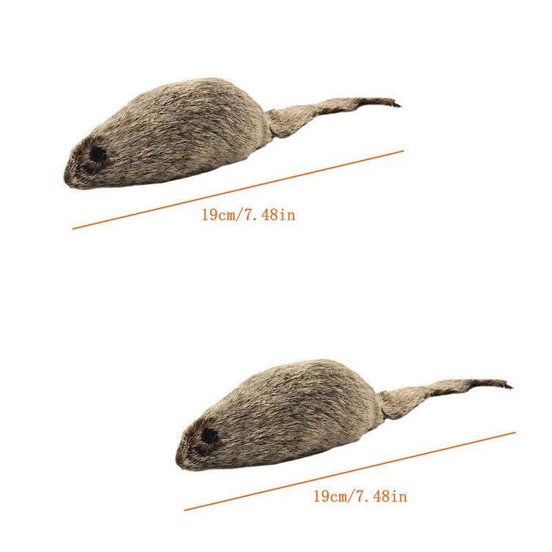Funny Plush Cat Toy Simulation Mouse Automatic Chirping Interactive Mice Cat Toy Bite Resistance Relieve Boredom Kitten Supplies