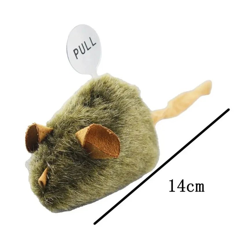 Funny Plush Cat Toy Simulation Mouse Automatic Chirping Interactive Mice Cat Toy Bite Resistance Relieve Boredom Kitten Supplies