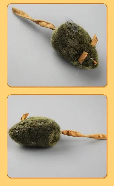 Funny Plush Cat Toy Simulation Mouse Automatic Chirping Interactive Mice Cat Toy Bite Resistance Relieve Boredom Kitten Supplies