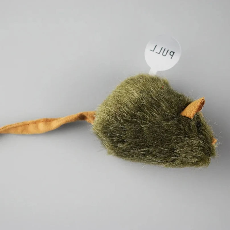 Funny Plush Cat Toy Simulation Mouse Automatic Chirping Interactive Mice Cat Toy Bite Resistance Relieve Boredom Kitten Supplies